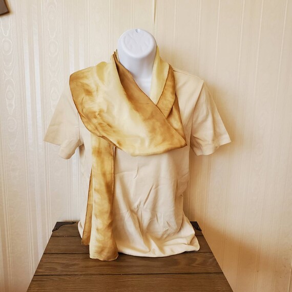 Unique hand-dyed silk ladies dress scarf Unique hand-dyed silk ladies dress scarf