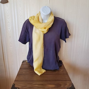 Unique hand-dyed silk ladies dress scarf
