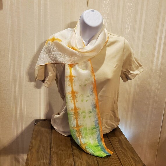 ladies dress scarf Unique Hand-dyed Silk Ladies Dress Scarf