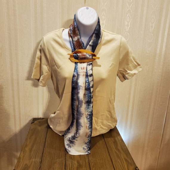 Unique Hand-Dyed Silk Ladies Dress Scarf