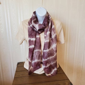 Hand-dyed ladies silk scarf