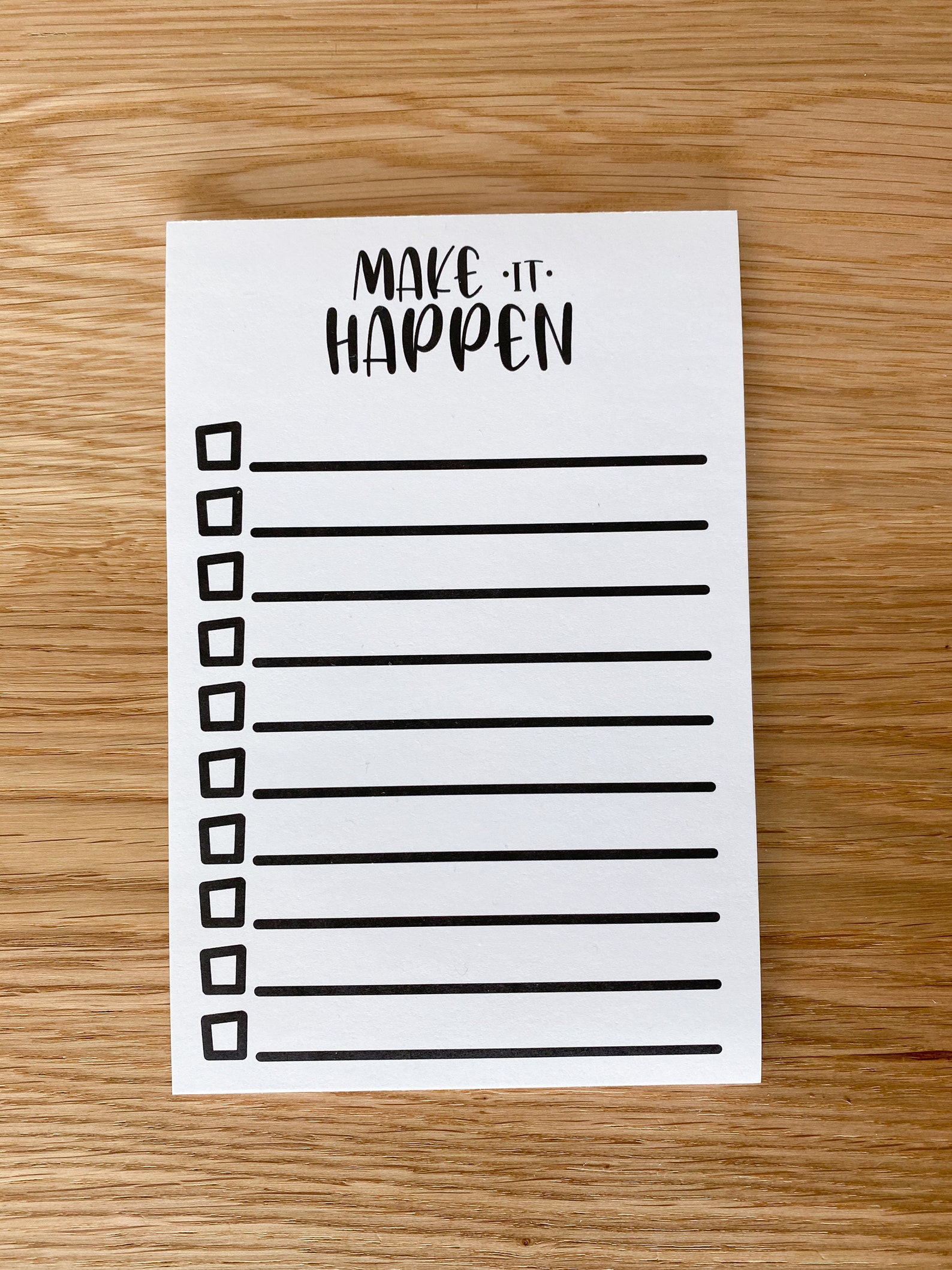 To Do List Notepad// Make It Happen Notepad to Do List Etsy