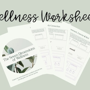 Wellness Worksheets: Intro to the Seven Dimensions of Wellness