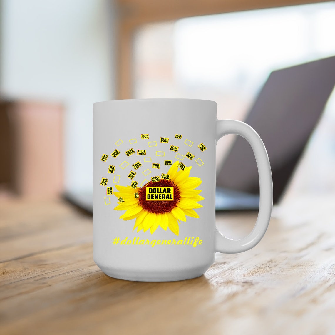 Dollar General Life Sunflower Large Coffee Mug Dollar General Etsy