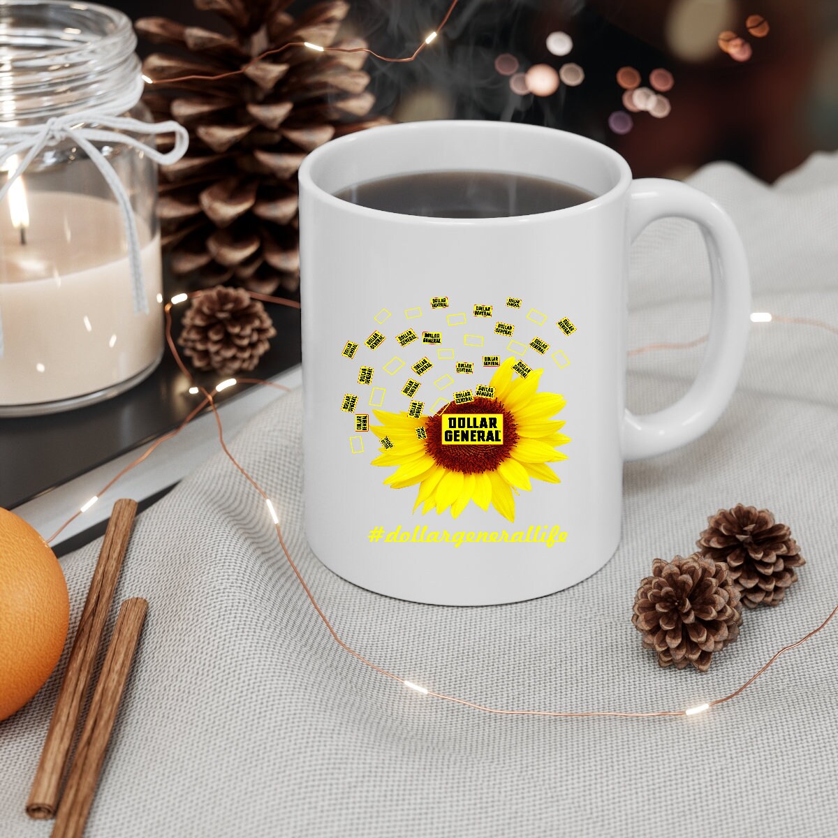 Dollar General Life Sunflower Large Coffee Mug Dollar General Etsy
