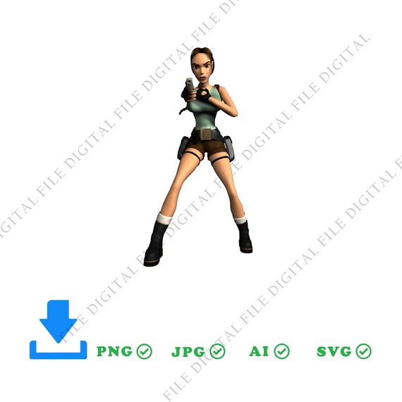 Lara Croft png files Lara Croft print Lara Croft clipart | Etsy