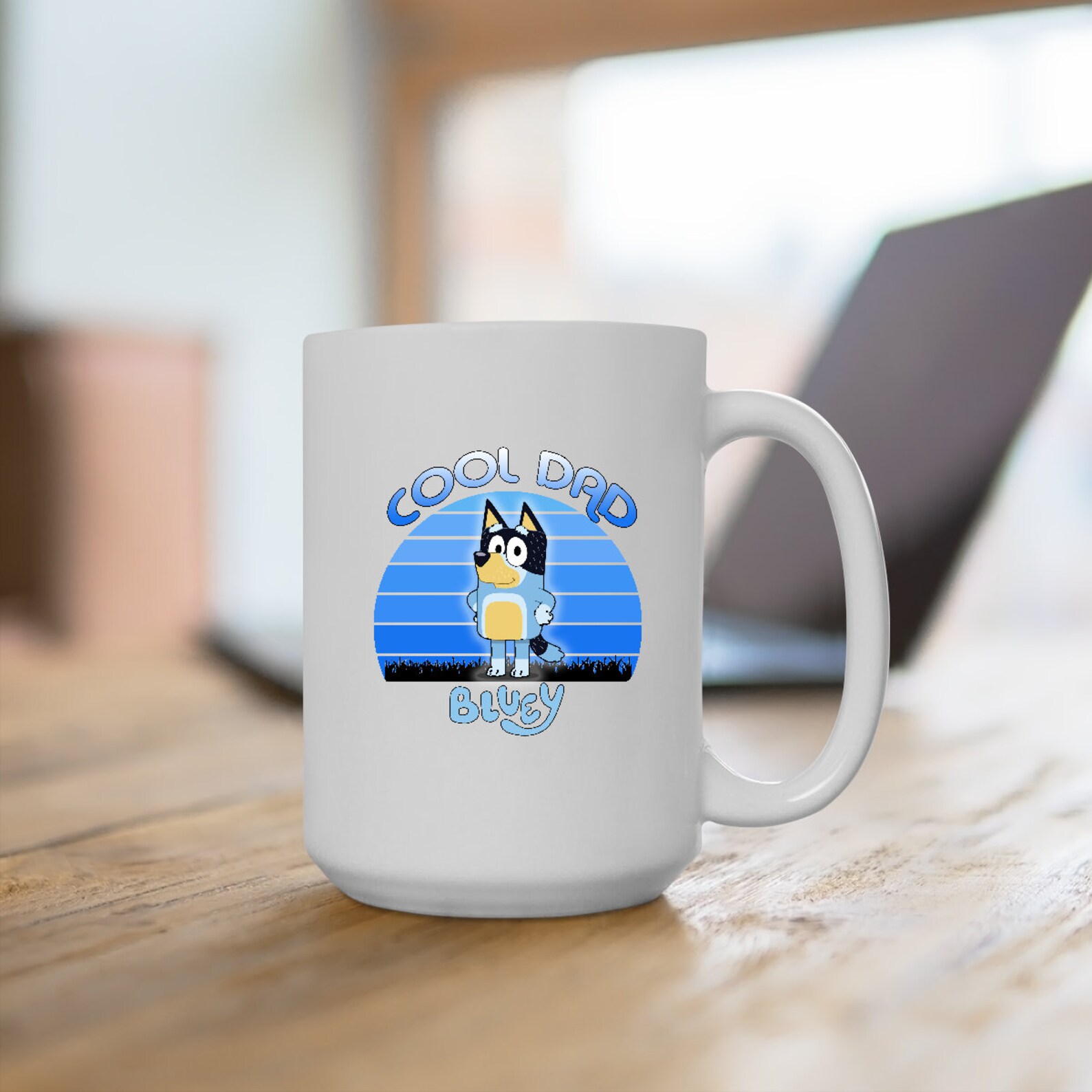 Bluey Cool Dad Ceramic Mug Bluey Coffee Mug Bluey 11oz Mug Etsy