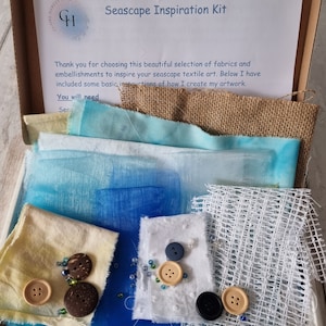 Seascape textile art inspiration kit image 1