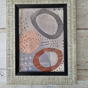 Framed mixed media collage original art work