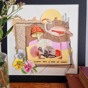 Original mixed media collage