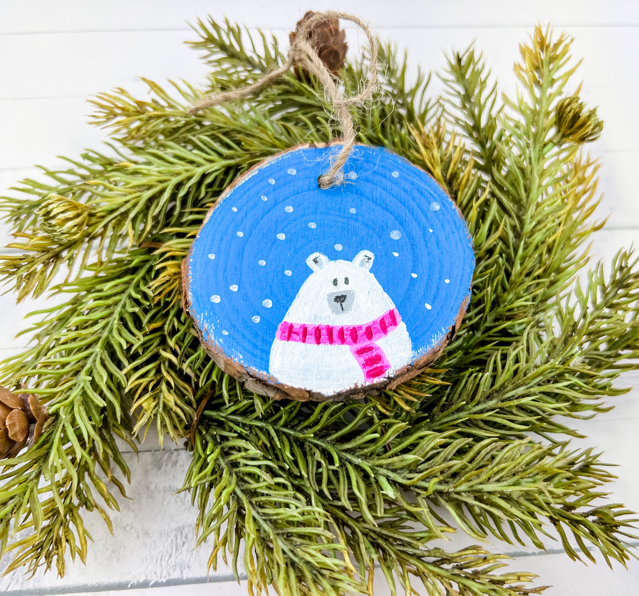 Hand Painted Wooden Christmas Ornaments Custom Christmas Ornaments Cute