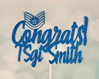 Personalized Congrats Air Force rank promotion, Congrats military , Air Force rank cake topper, AF rank, USAF Promotion, AF cake topper