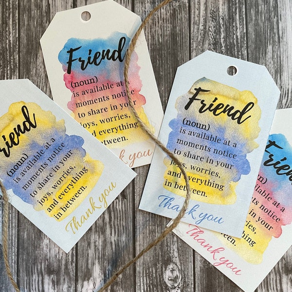 Friend gift tag friend definition gift tag anytime gift tag friend gift watercolor printable gift tag digital gift tag friend tag