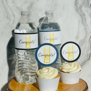 2nd Lt Promotion Cupcake topper Lieutenant Promotion Party Printable Water Bottle Labels Lt Military Celebration Military Promotion 2nd Lt