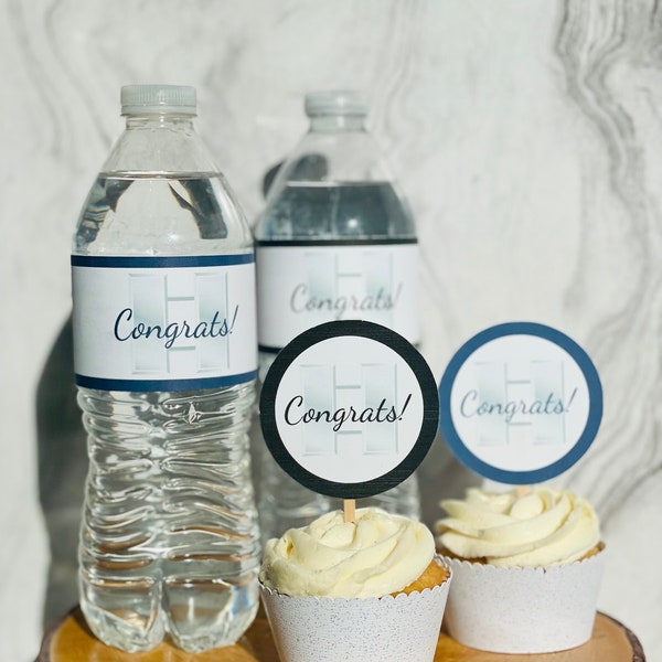 Captain Promotion Cupcake topper Capt Promotion Party Printable Water Bottle Labels Captain Military Celebration Military Promotion Captain