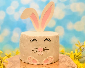 Bunny Cake Topper Bunny Ears birthday - Easter Cake Topper - Baby Shower Some Bunny party Bunny theme - 1st Birthday Party - Smash cake