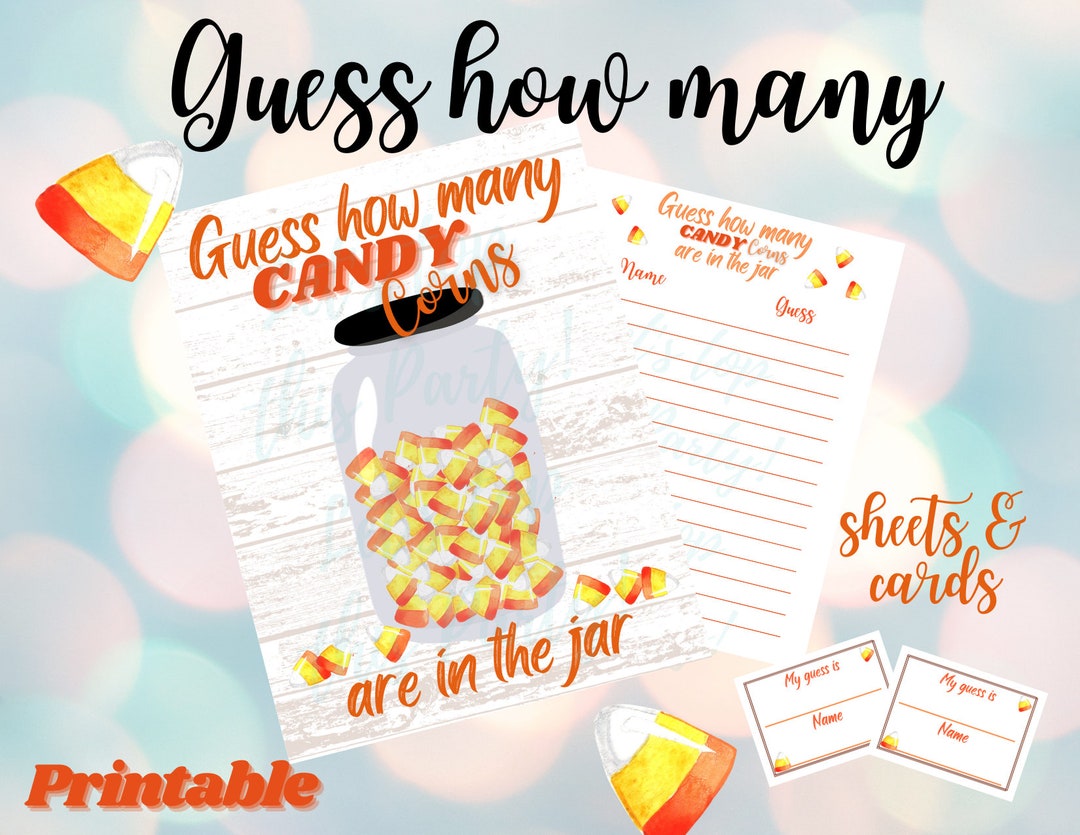 Guess How Many Candy Corns Are in the Jar Candy Corn Guessing