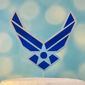 Air Force Wings Cake Topper USAF Retired Air Force Wings Topper Air Force Wings USAF cake topper Military topper Promotion party