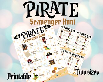Pirate Scavenger Hunt: Skull & Crossbones Party Game (PDF)
