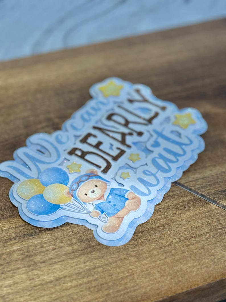 Baby Shower Cake Topper - We Can Bearly Wait - Teddy Bear Party Decor ...