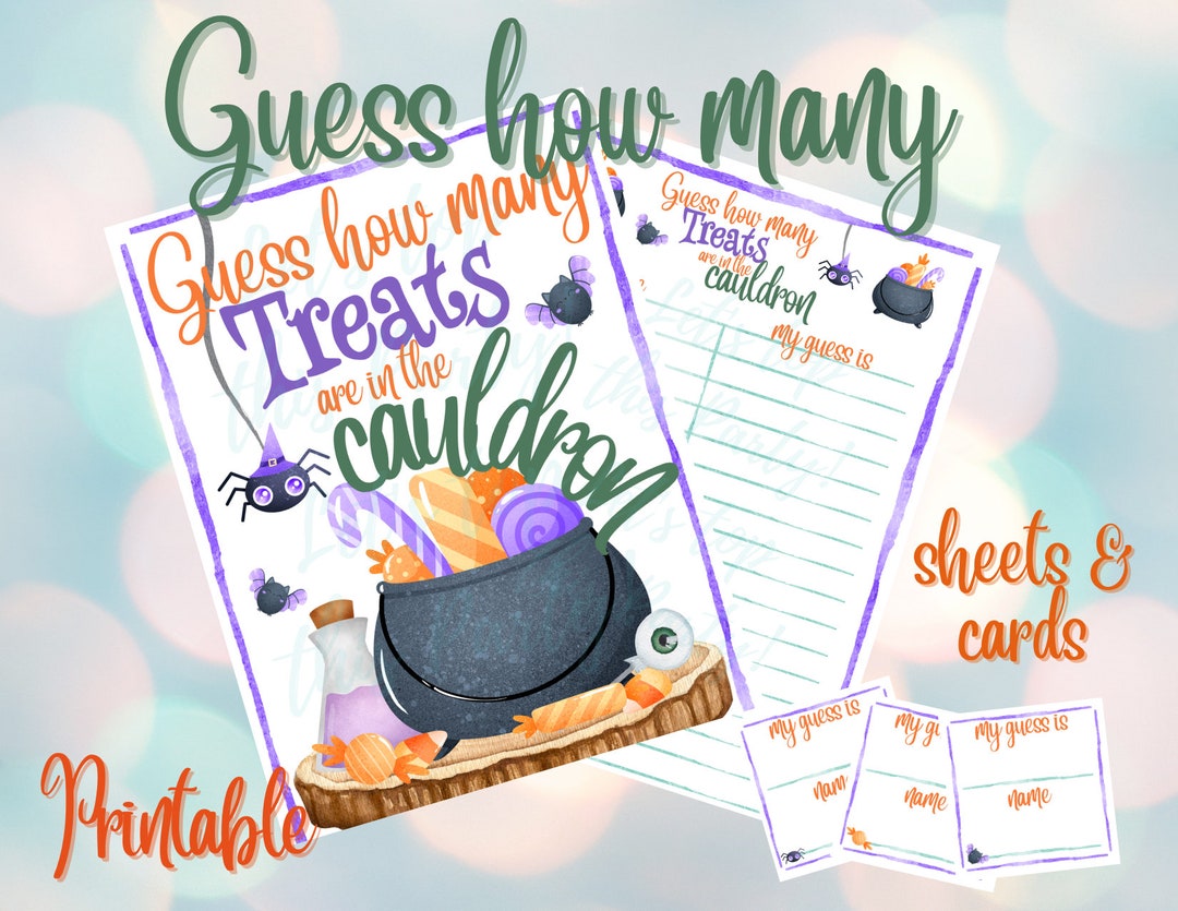 Guess How Many Guess How Many Halloween Guess How Many Treats - Etsy