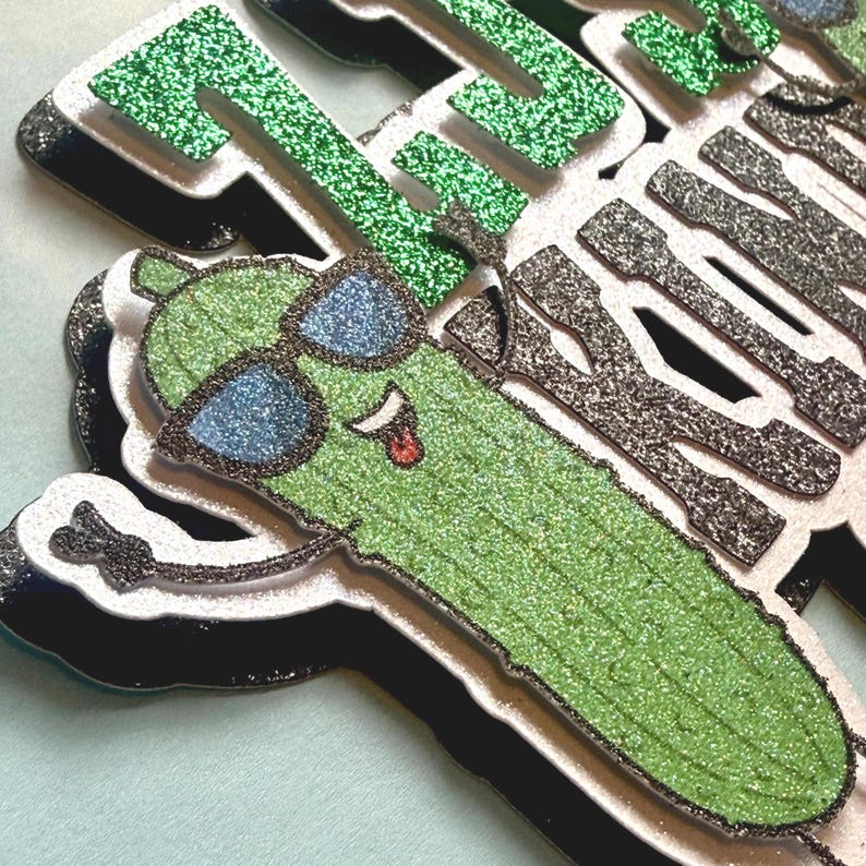 Big Dill Cake Topper - Personalized 3D Pickle Birthday Party Decorations - I’m Kind of a Big Dill - Big Dill Energy - Pickle Theme Decor