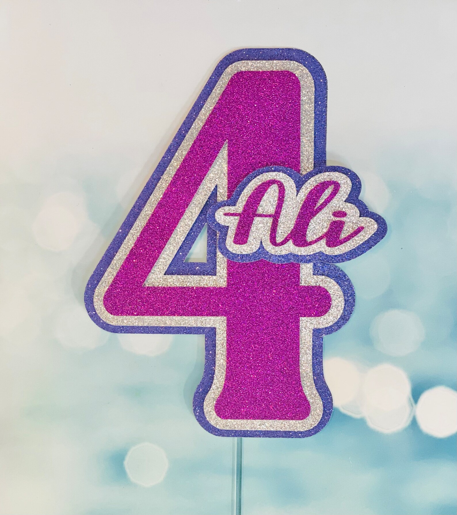 Number Cake Topper Personalized Birthday Cake Topper Number Etsy