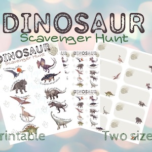 Dinosaur Scavenger Hunt: Dino Birthday Party Game (PDF)