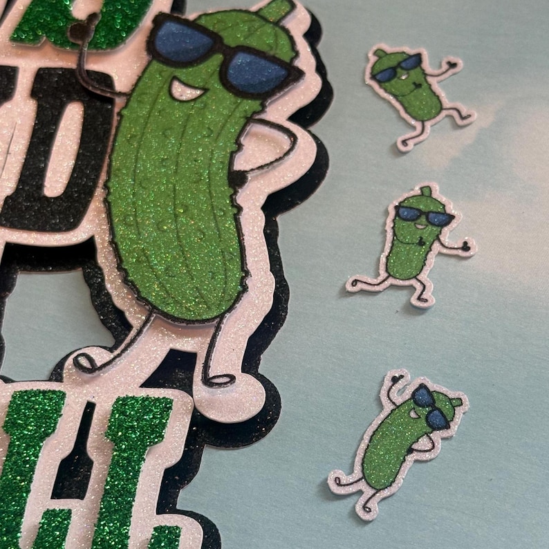 Big Dill Cake Topper - Personalized 3D Pickle Birthday Party Decorations - I’m Kind of a Big Dill - Big Dill Energy - Pickle Theme Decor