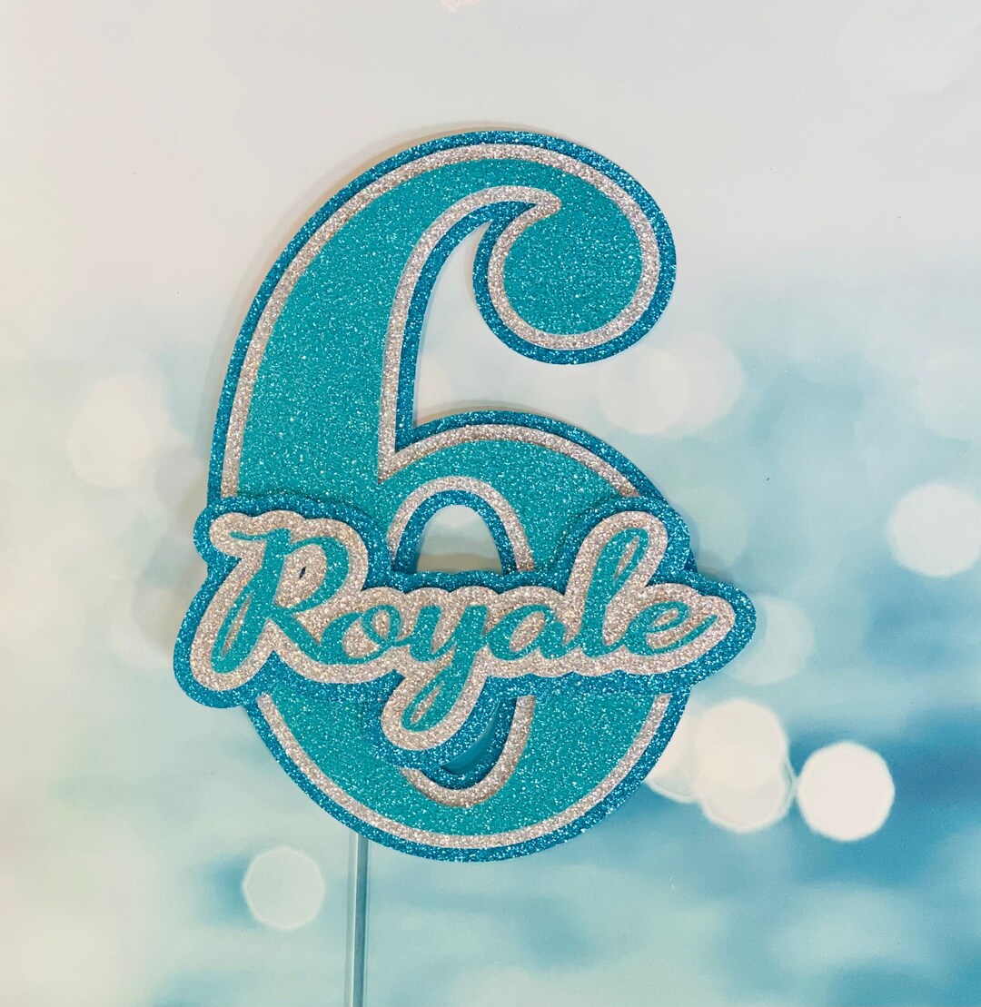 Number Cake Topper Personalized Birthday Cake Topper Number Etsy