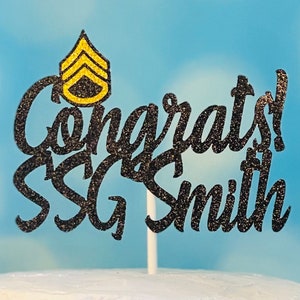 Congrats Army rank promotion, Congrats enlisted, Army rank cake topper, USA rank, Army Promotion, Army cake topper, Army promotion