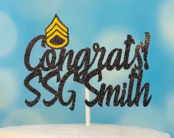 Congrats Army rank promotion, Congrats enlisted, Army rank cake topper, USA rank, Army Promotion, Army cake topper, Army promotion
