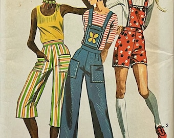 Simplicity 9375: Vintage 1970s Pants Sewing Pattern, Size 10