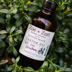 100% Pure Haitian Black Castor Oil | Lwil Maskriti | Unrefined | Roasted | Hair Growth Oil | Scalp, Beard, Edges and Skin Treatment