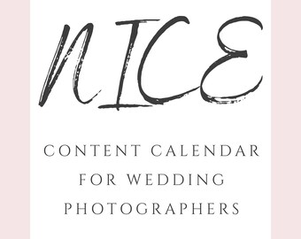 Social Media Content Calendar for Wedding Photographers