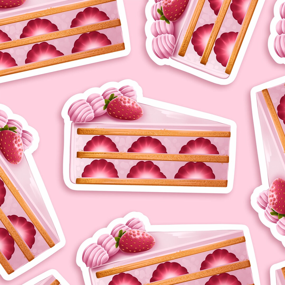 Strawberry Cottagecore - Illustrated Sticker - Gourmet Sticker - Spring ...