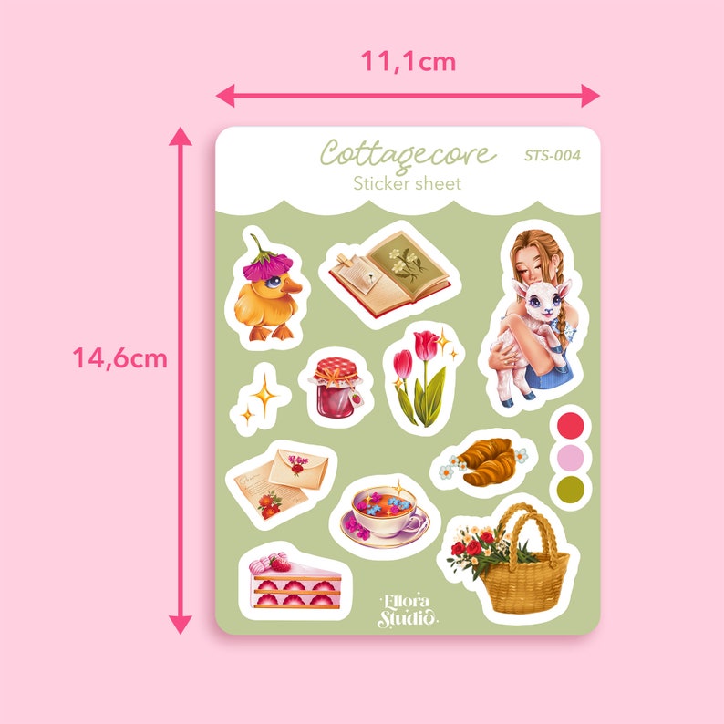 Cottagecore Sticker Sheet - Sticker Sheet - Spring Stickers ...