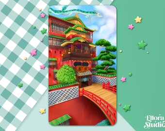 Le Palais des bains - Illustration imprimée - Print - Décoration murale - Papeterie - Ellora