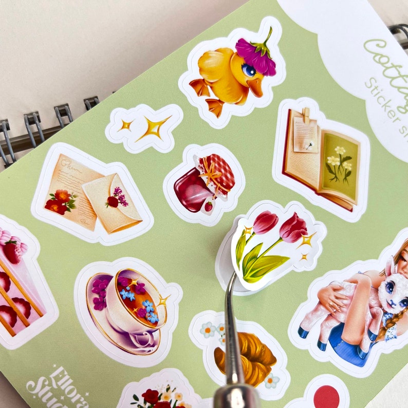Cottagecore Sticker Sheet - Sticker Sheet - Spring Stickers ...