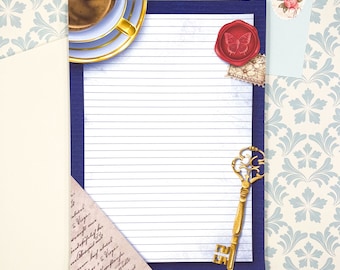 Bloc-note "Feuille de bureau" - 50 pages - A5 - Academia - Illustration - Papeterie - Ellora Studio