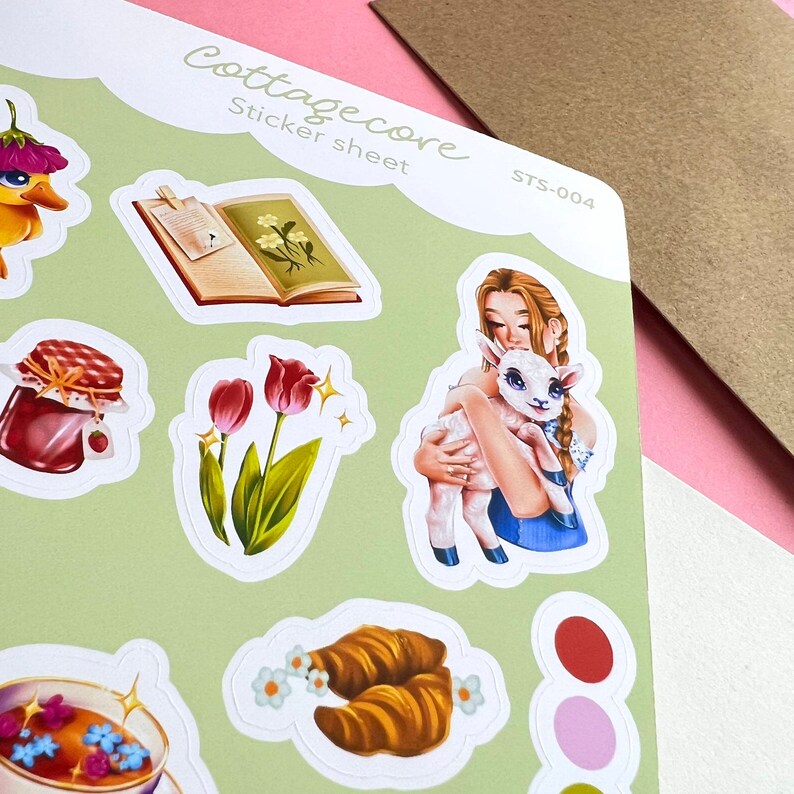Cottagecore Sticker Sheet - Sticker Sheet - Spring Stickers ...