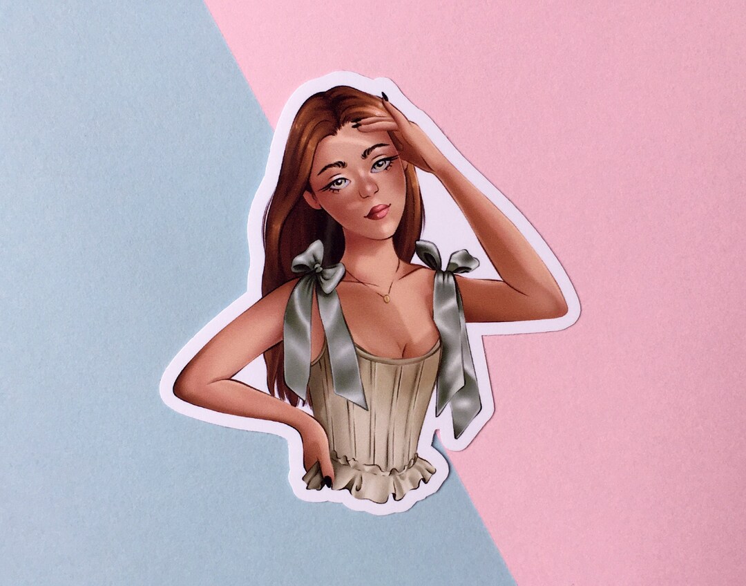 The Green Corset - Sticker - Glossy Sticker - Illustrated Art Sticker ...