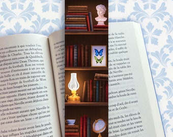 Bibliothèque - Academia - Marque-page illustré - Papeterie - Ellora Studio