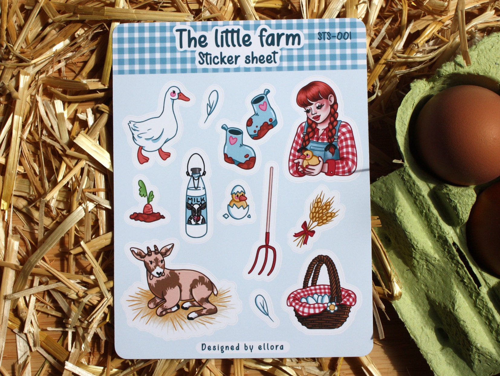Little Farm Sticker Sheet - Little Farm Sticker Sheet - Stationery ...