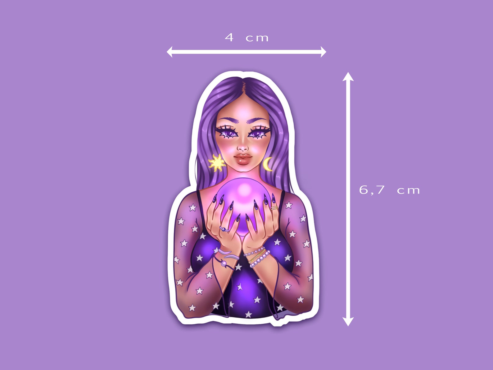 Spellina the Witch - Illustrated Sticker - Witch Sticker - Stationery ...