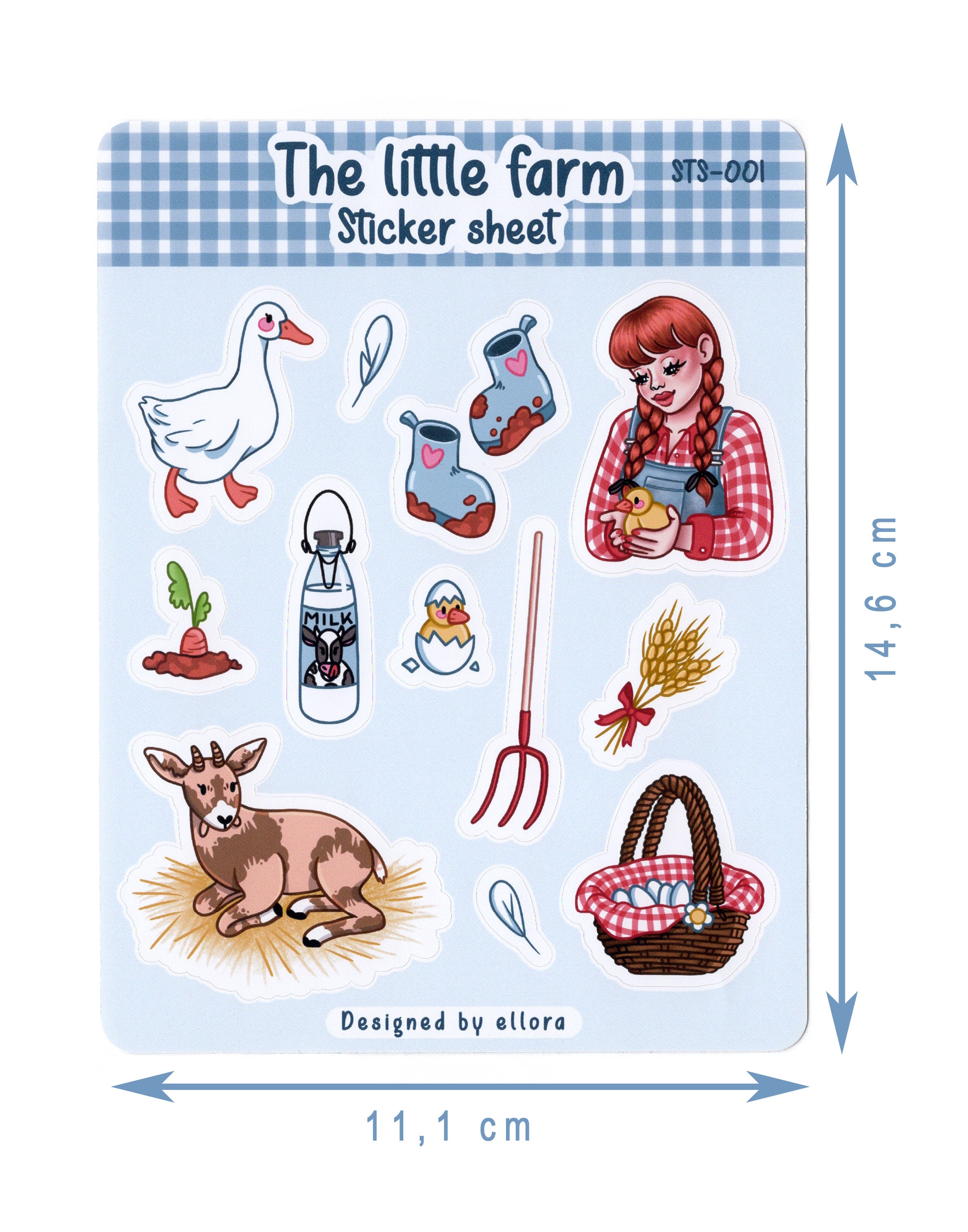 Little Farm Sticker Sheet - Little Farm Sticker Sheet - Stationery ...