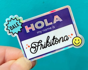 Frikitona Holographic Vinyl Sticker Plan B Bad Bunny