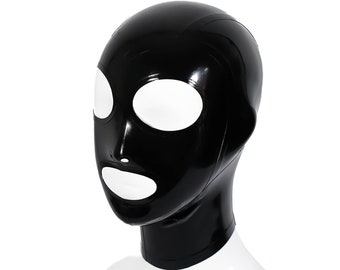 Mens Latex Hood, Round Eyes, Stretch Fit, High Quality