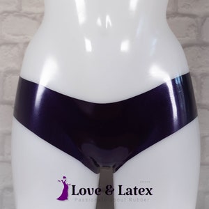 Cheeky Latex Panties, Metallic Purple