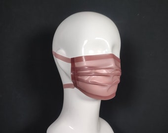 LoveandLatex Face Mask, Translucent Pink